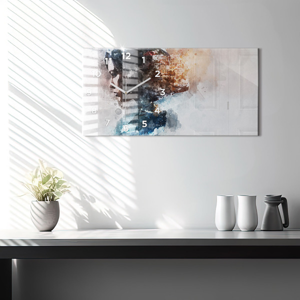 Reloj de cristal horizontal El pasado en la nuca