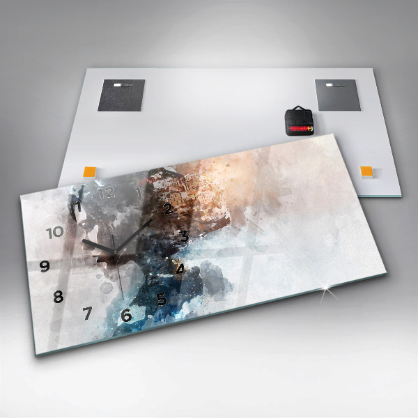 Reloj de cristal horizontal El pasado en la nuca