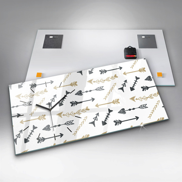 Reloj horizontal Patrón geométrico de hipster