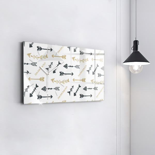 Reloj horizontal Patrón geométrico de hipster