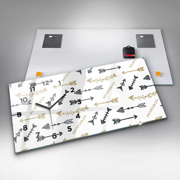 Reloj horizontal Patrón geométrico de hipster