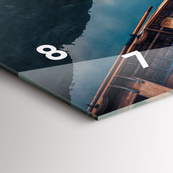 Reloj de cristal horizontal Plataforma y lago