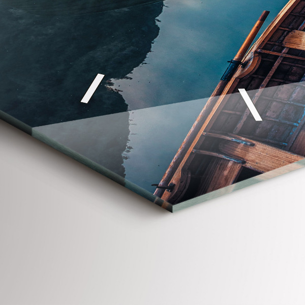 Reloj de cristal horizontal Plataforma y lago