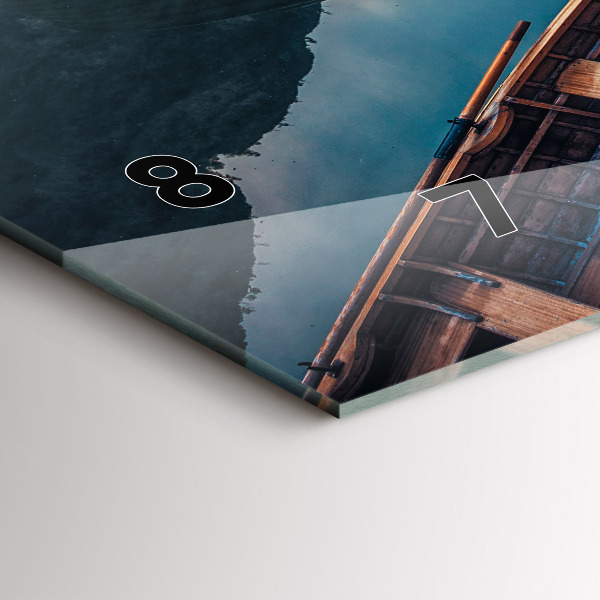 Reloj de cristal horizontal Plataforma y lago