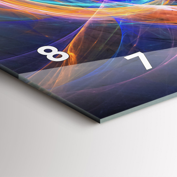 Reloj de cristal horizontal Fractal colorido