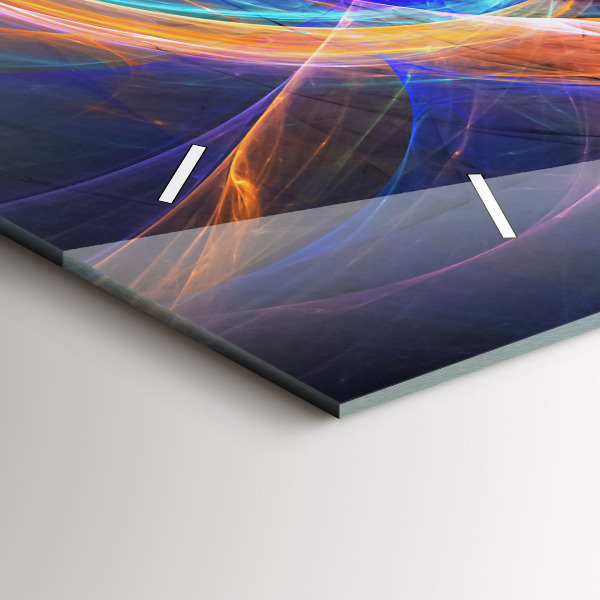 Reloj de cristal horizontal Fractal colorido