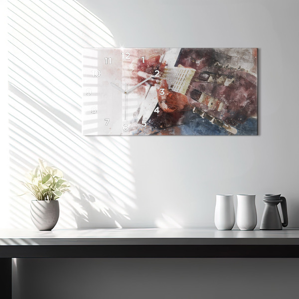 Reloj horizontal Visualización de guitarra