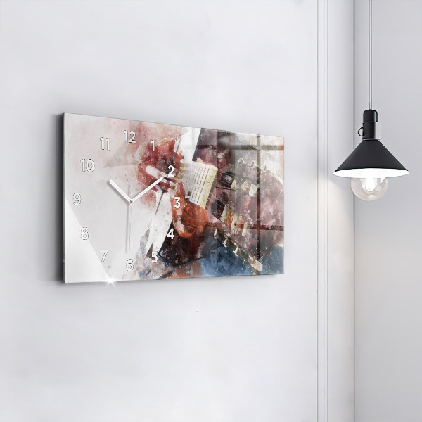 Reloj horizontal Visualización de guitarra