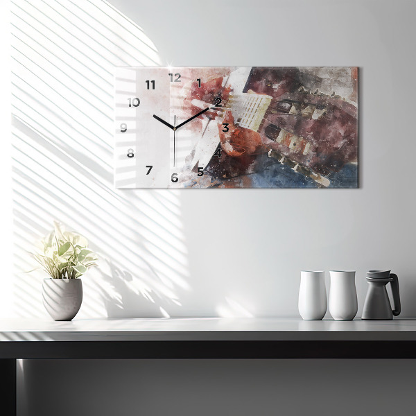Reloj horizontal Visualización de guitarra