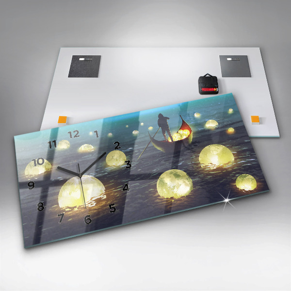 Reloj de cristal horizontal Abstracción