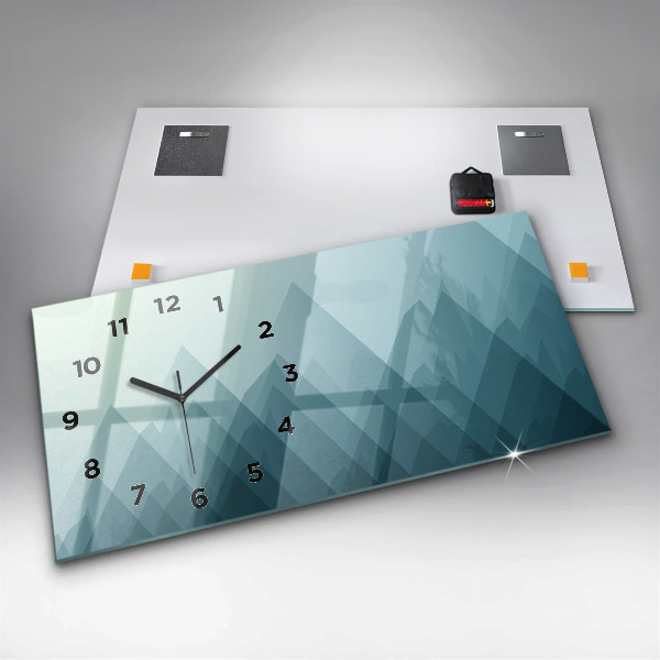 Reloj de cristal horizontal Figuras geométricas