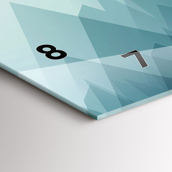 Reloj de cristal horizontal Figuras geométricas