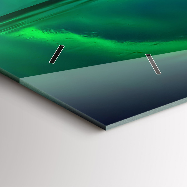 Reloj de cristal horizontal Aurora boreal