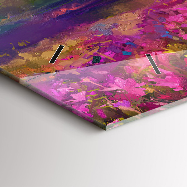 Reloj de cristal horizontal Pradera al atardecer