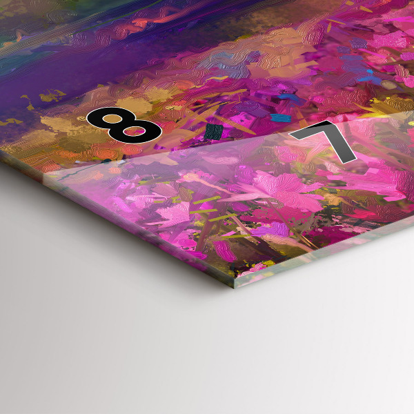 Reloj de cristal horizontal Pradera al atardecer