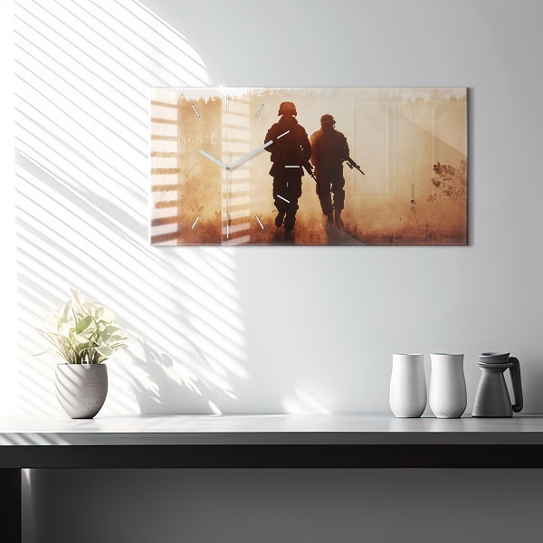 Reloj de cristal horizontal Marines de Estados Unidos