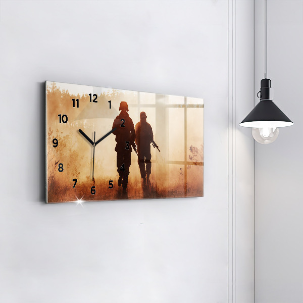 Reloj de cristal horizontal Marines de Estados Unidos