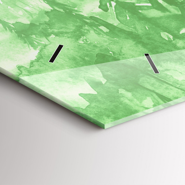 Reloj de cristal horizontal Pintura de un bosque verde