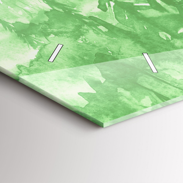 Reloj de cristal horizontal Pintura de un bosque verde