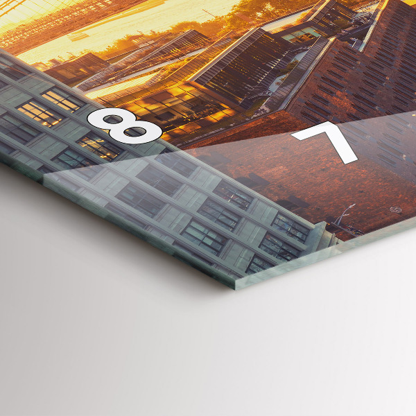 Reloj de cristal horizontal Nueva York Manhattan