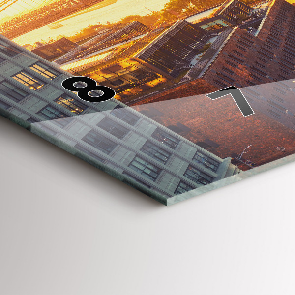 Reloj de cristal horizontal Nueva York Manhattan