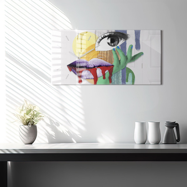 Reloj horizontal Collage surrealista