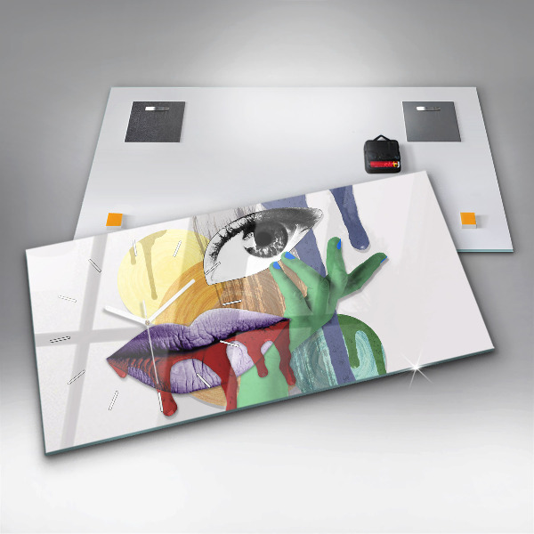 Reloj horizontal Collage surrealista