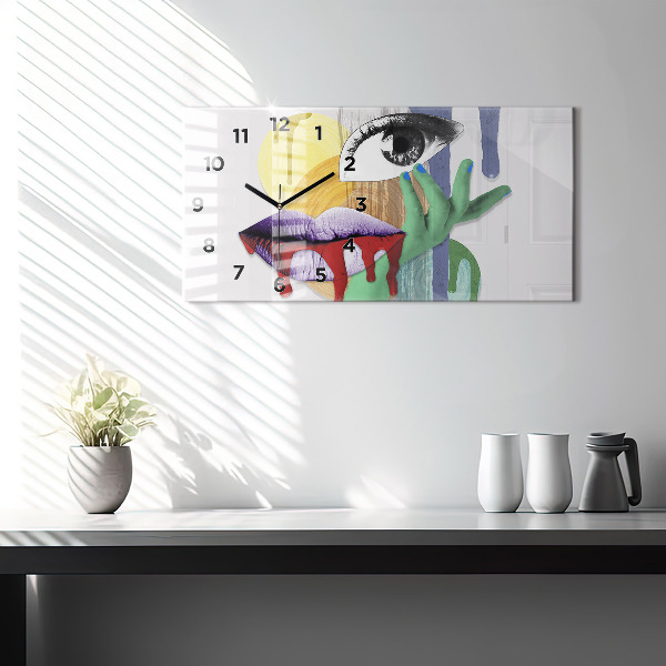 Reloj horizontal Collage surrealista