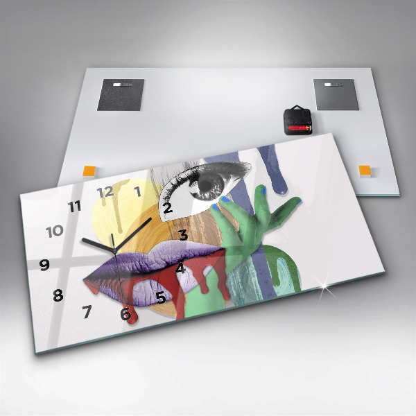 Reloj horizontal Collage surrealista