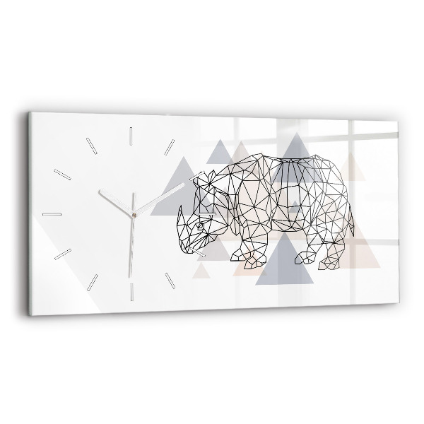 Reloj de cristal horizontal Patrón geométrico