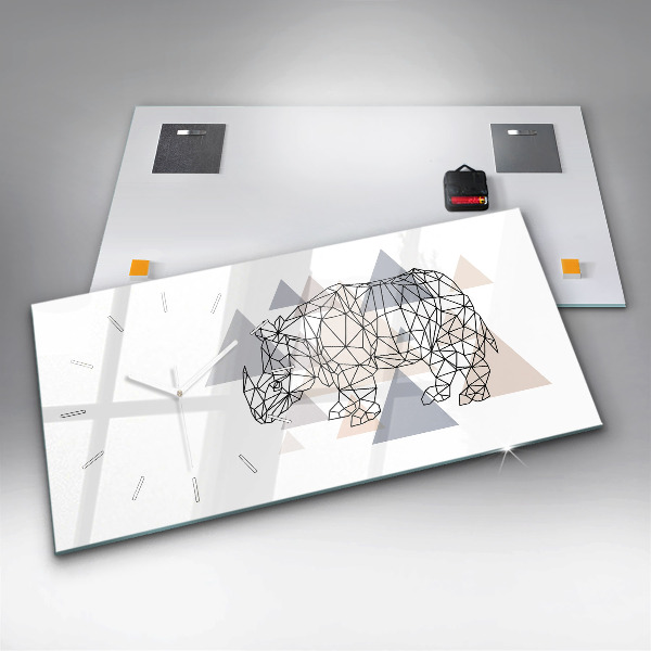 Reloj de cristal horizontal Patrón geométrico