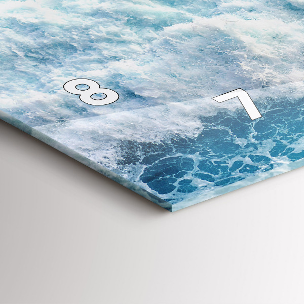 Reloj de cristal horizontal Olas del océano