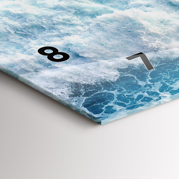 Reloj de cristal horizontal Olas del océano