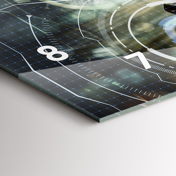 Reloj de cristal horizontal Soldado con pistola