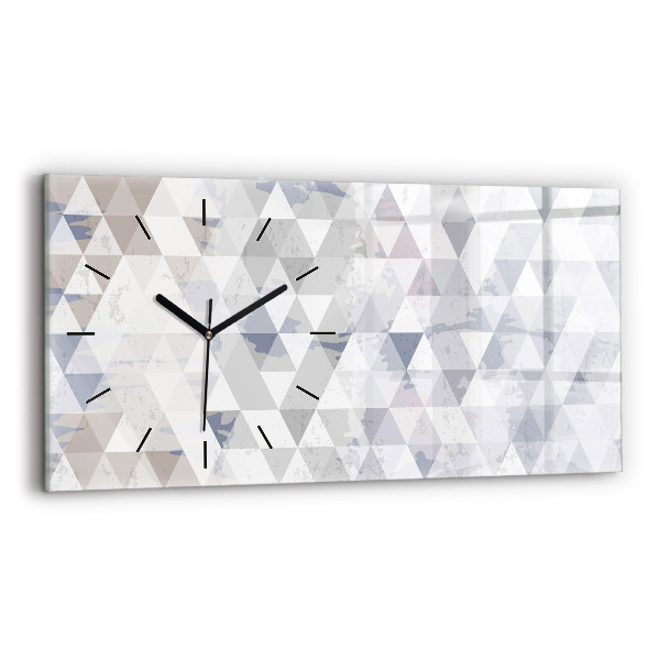 Reloj de cristal horizontal Dibujo geométrico