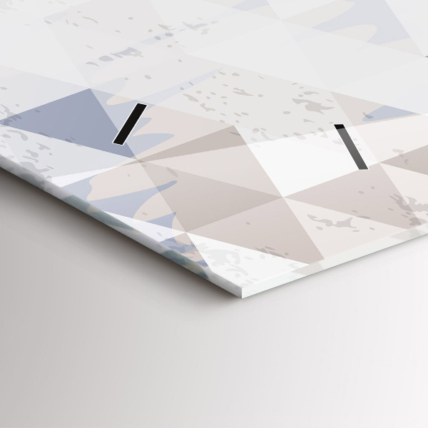 Reloj de cristal horizontal Dibujo geométrico