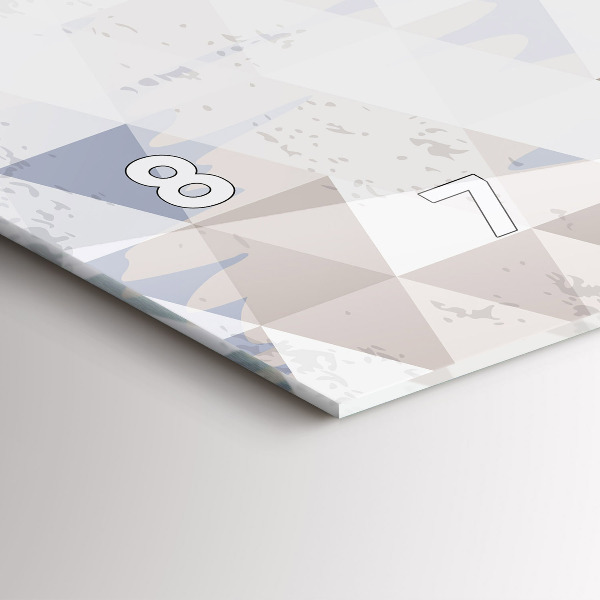 Reloj de cristal horizontal Dibujo geométrico