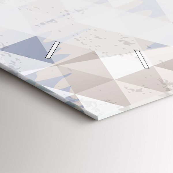 Reloj de cristal horizontal Dibujo geométrico