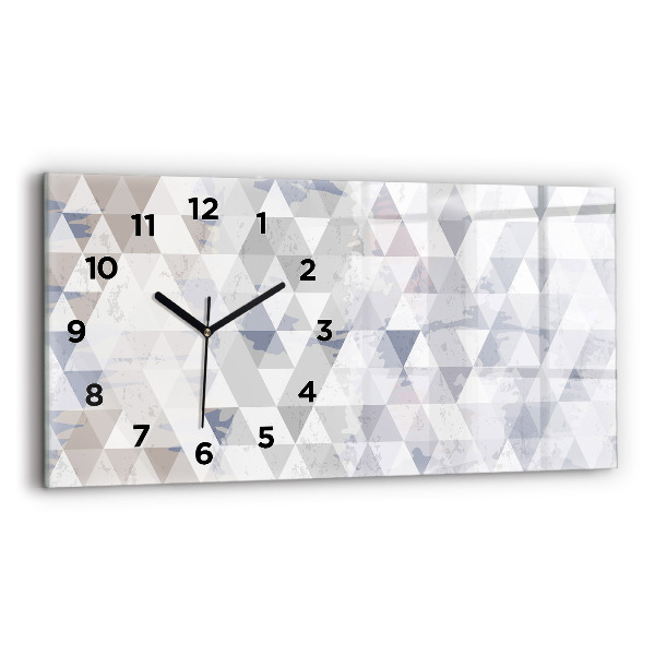 Reloj de cristal horizontal Dibujo geométrico