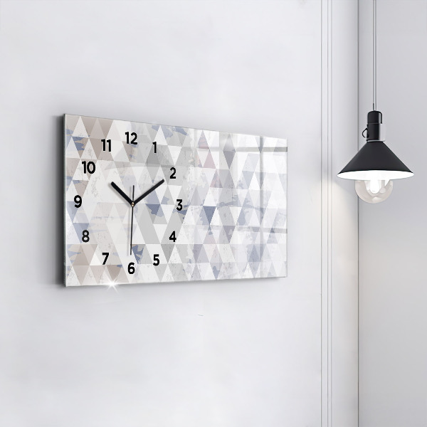 Reloj de cristal horizontal Dibujo geométrico
