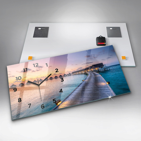 Reloj horizontal Puesta de sol Maldivas