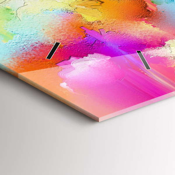 Reloj horizontal Flores abstractas