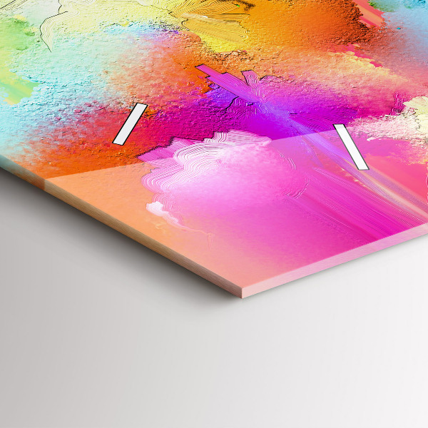 Reloj horizontal Flores abstractas