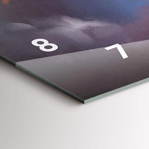 Reloj de cristal horizontal Niño con alas