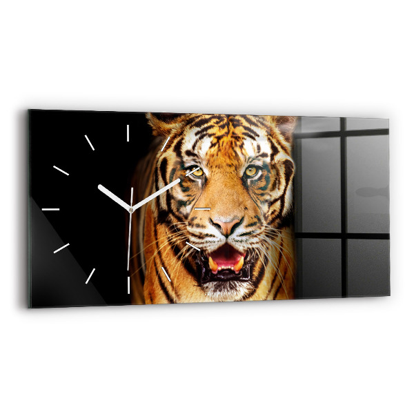 Reloj de cristal horizontal Tigre - ojo salvaje