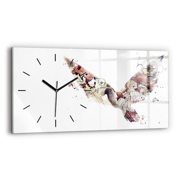 Reloj de cristal horizontal Vista abstracta
