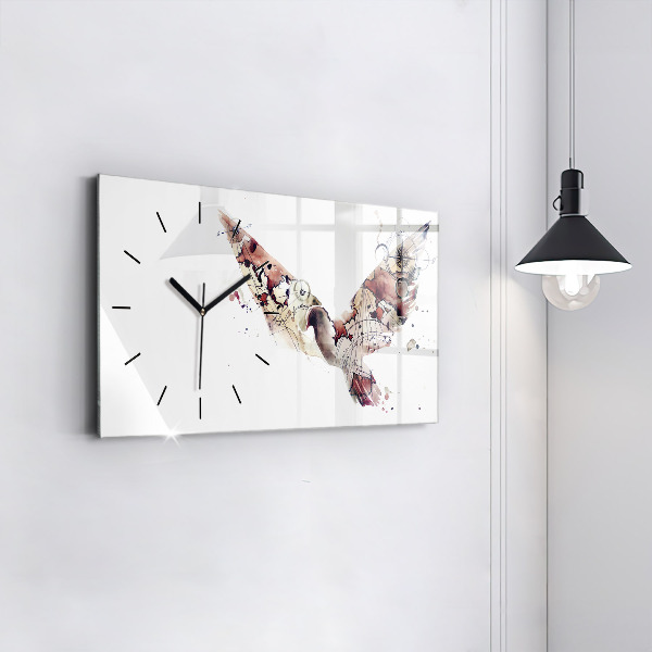 Reloj de cristal horizontal Vista abstracta