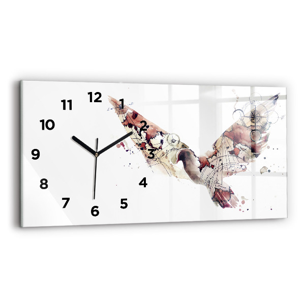 Reloj de cristal horizontal Vista abstracta