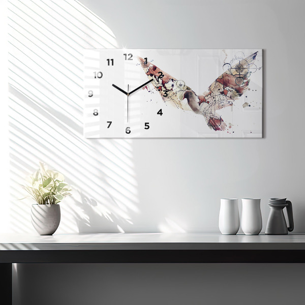 Reloj de cristal horizontal Vista abstracta