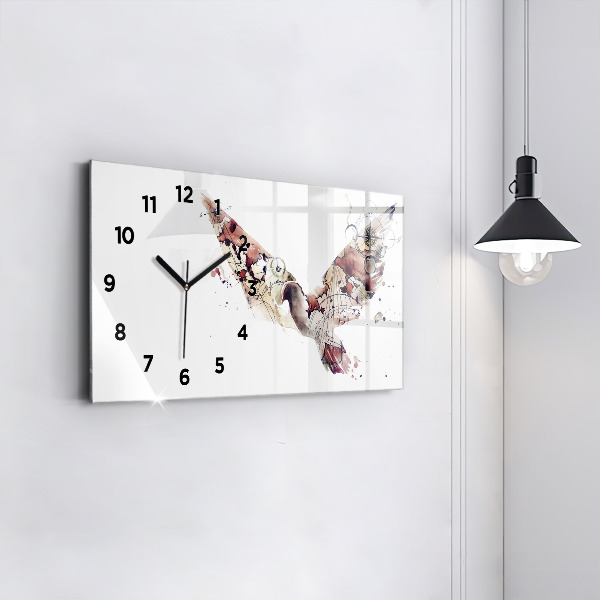 Reloj de cristal horizontal Vista abstracta